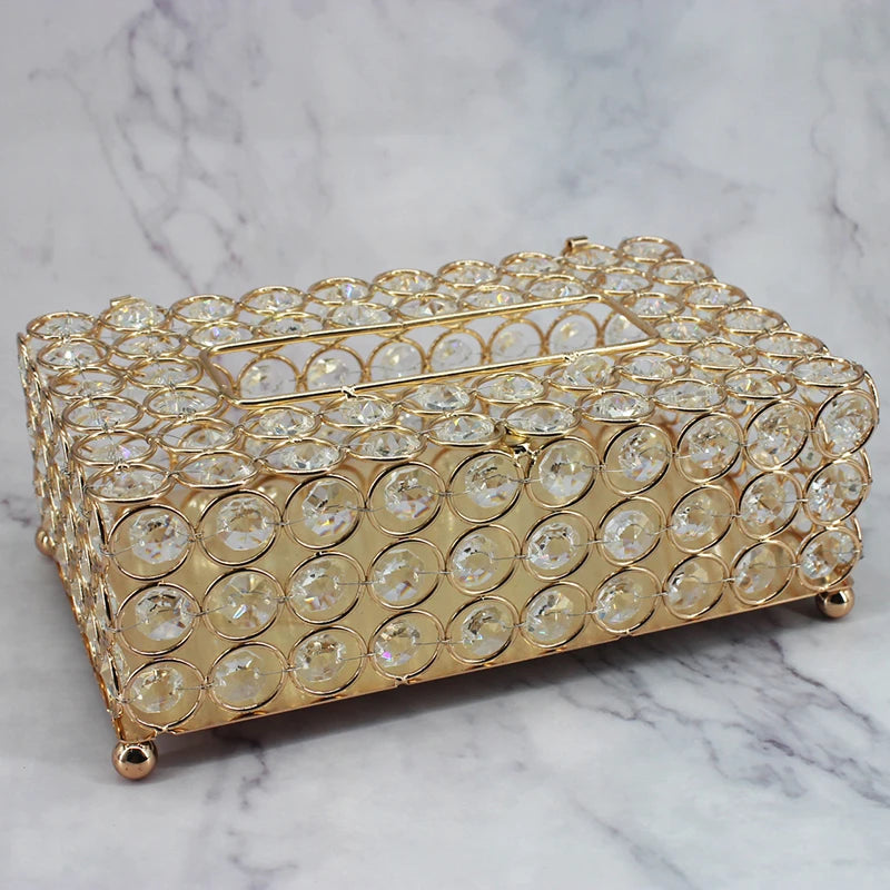 Modern European Style Luxury Gold Metal Eco-friendly Multifunctional Napkin Caddy for Hotel and Home Use MegaBDM