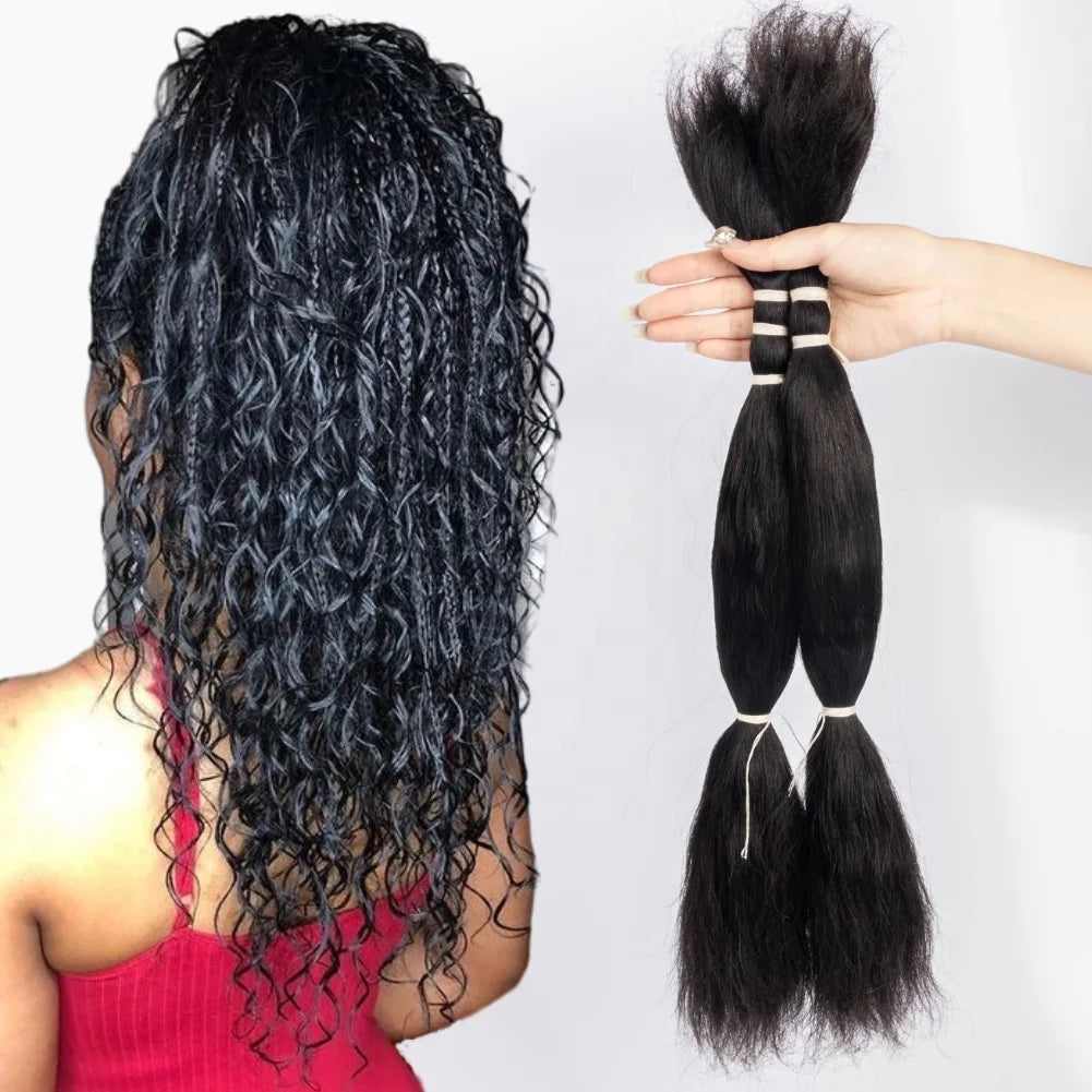 Goddess Braiding Wet and Wavy Bulk 100% Human Hair Boho Braiding Wet and Wavy Bulk