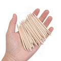 Wholesale 100pcs Wood Nail Sticks Wooden Cuticle Pusher Cuticle Removal Manicure Pedicure Tools