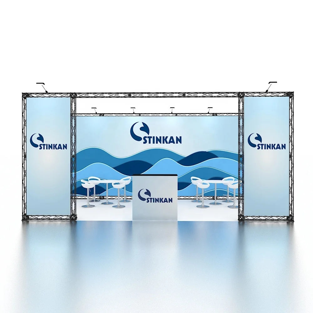 Portable Modular Aluminum Truss Frame Expo Tradeshow Promotion 10x20ft Trade Show Booth Exhibition