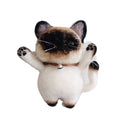 DIY Handmade Folk Art Brooch Cat Siam Cat 3D Cartoon Merino Wool Felted Animals Needle Felt Craft Beginners Kit Easyhandmade