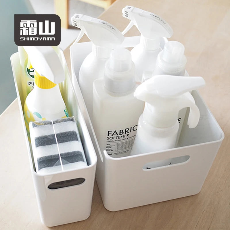 SHIMOYAMA Plastic Organizing Baskets Storage Bins for Shelves Storage Basket Household Accessory Organization