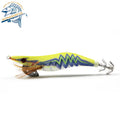 12cm 14.5g Artificial Bionic Sinking Squid Jig Hard Wooden Shrimp Lure Cuttlefish Bait for Saltwater Boat