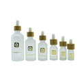 Empty 5ml-100ml Clear Frosted Glass Dropper Bottles with Screen Printed Labels Carton Packed for Cosmetics & Essential Oils