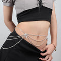 European American Women's Multi-Layer Tassel Rhinestone Waist Chain Hot Selling Belly Dance Style Body Engagement Anniversary