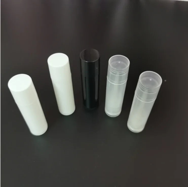 Custom Logo 5G Round Empty Plastic Lipstick Lip Balm Tube Cosmetic Packaging Sub-Bottling Mouth Wax Deodorant Stick