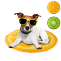 AFP Washable Summer Fruit Orange Bed Pad Chilly Cooling Gel Dog Cool Mat for Pet Dogs Cats