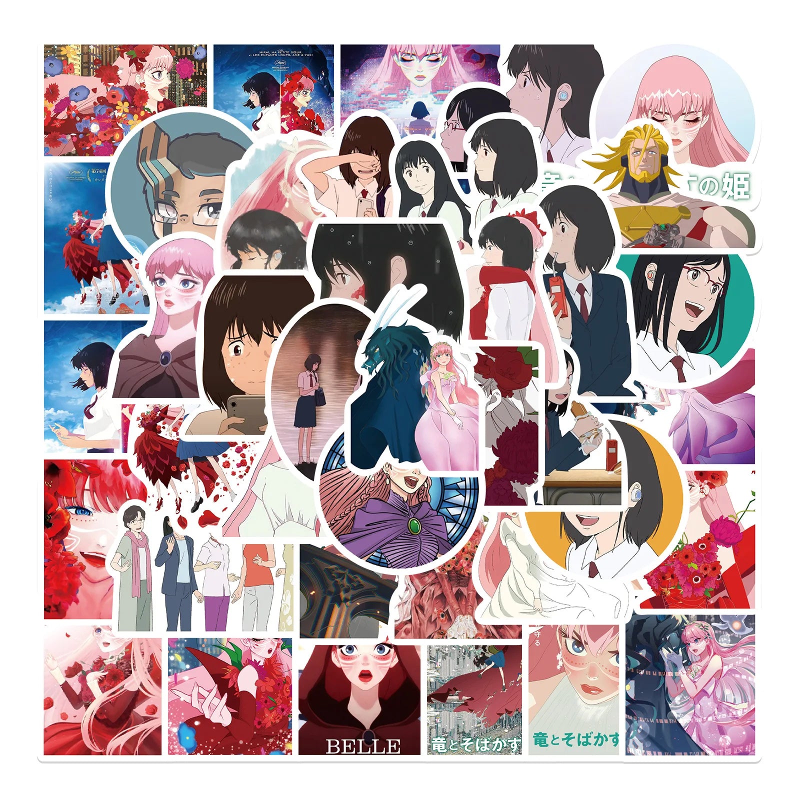 50PCS Cartoon inspirational movie The Dragon and the Freckled Princess sticker