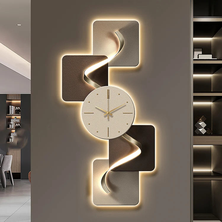 2024 New Creative Clock Premium Sense Crystal Painting and Wall Artist Home Decoration Paintings Led Unique Wall Clock
