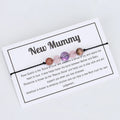 New Factory Supply Custom New Mom Gemstone Amethyst Rope Bead Bracelet for Mother Jewelry Gift
