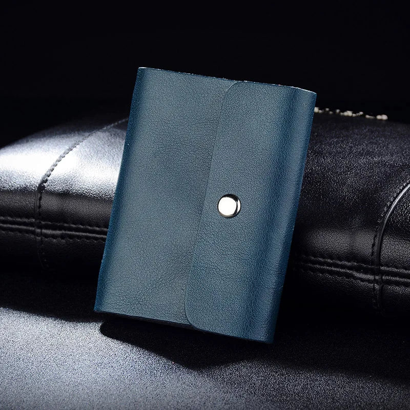 Leather Business Card Holder Cowhide Small Card Holder Bank Card Bag