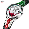 NIBOSI 2506 Clown Design Leather Men Watch Fashion Student Custom Quartz Wristwatch