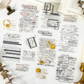 20 Stickers Per Pack Including 6 Pieces of English Themed DIY Stickers Including Fragments and Broken Seals