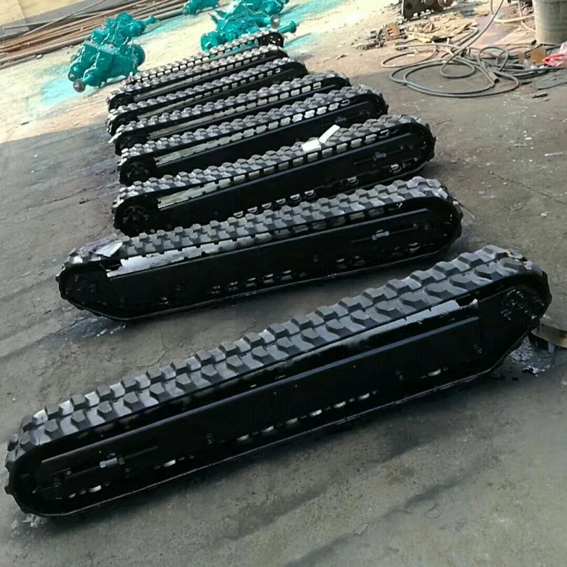 Rubber Tracked Crawler Chassis System Undercarriage for Crane Mining Drill Rigs Machines Farm Agriculture Truck Use