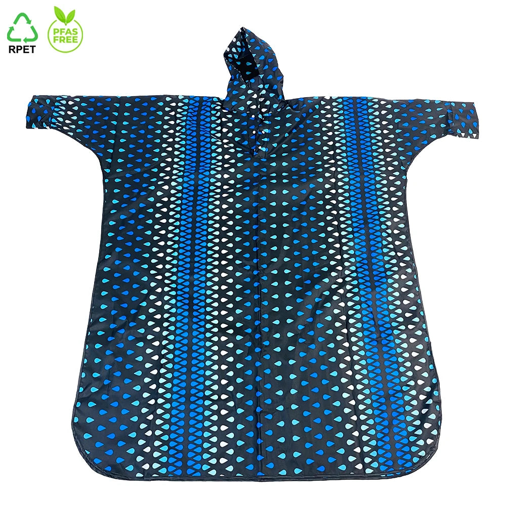 OVIDA Customized Design Adults PVC Hooded Rain Cape for Poncho Promotional Rain Gear Umbrella Color Change Pongee Fabric