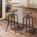 Modern Design Industrial Swivel Vintage Counter Bar Stool Metal Frame with Outdoor Steel for Dining Home Bar and Living Room