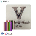 3D Embossed TPU Metal Heat Transfer Vinyl Roll Film PET Material 'Iron-On' for Bags and Clothing High Temperature 3D Badges