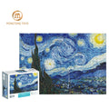 Wholesale Custom Kids Toys Van Gogh Oil Painting Starry Sky Paper Jigsaw Puzzle 1000 Pieces for Adult