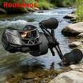 [Germany Stock] Rooblinos AK2000 Left Hand Baitcasting Reel 7.2:1 Gear Ratio with Two-Speed System for Lake & River Fishing
