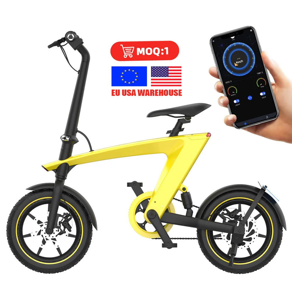 EU USA Warehouse 48V 250w Motor Waterproof Removable Battery Dirt Bike Electronic Bicycle Folding E Bike Adult