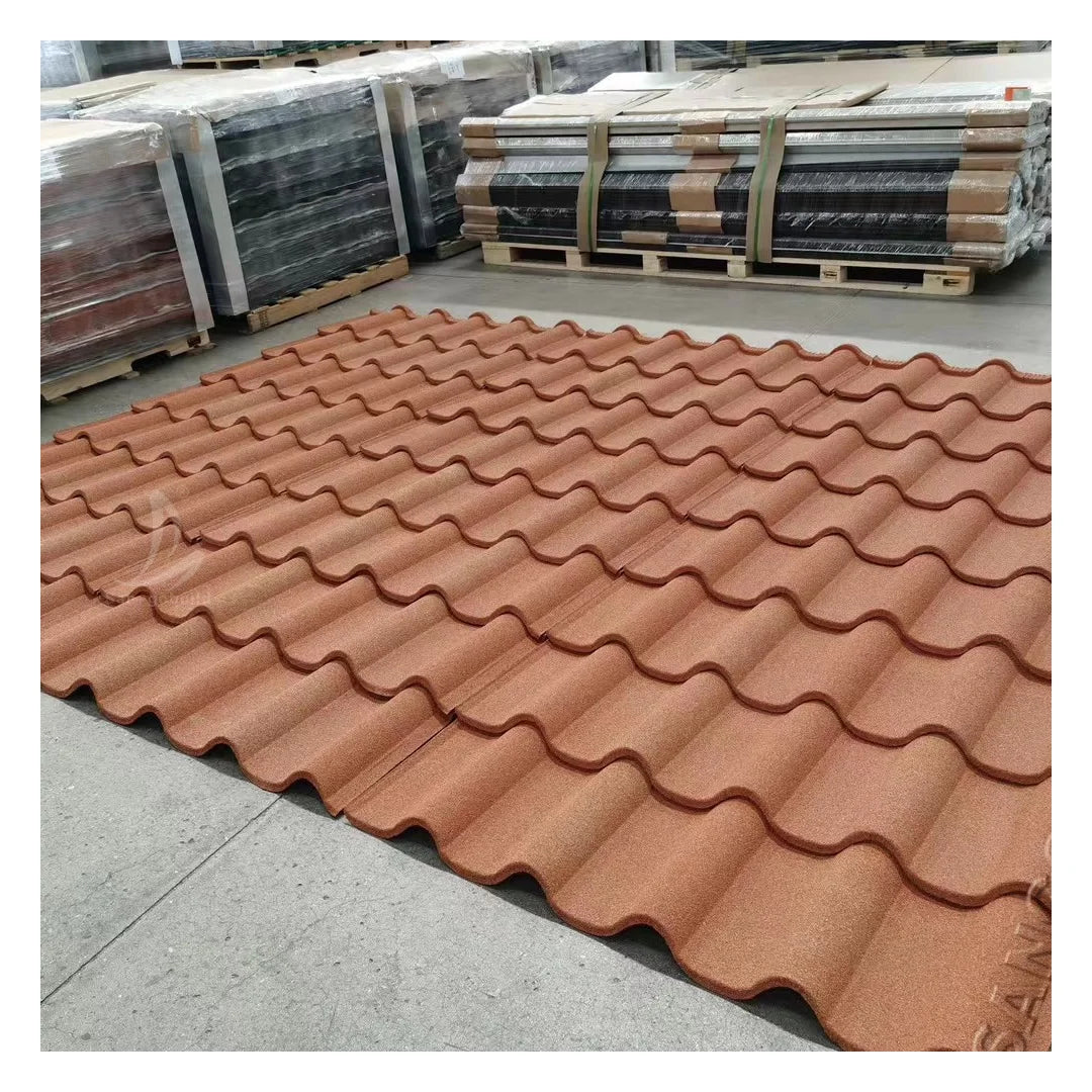 Stone Coated Alumzinc Steel Roof Tile High Tensile Sangobuild Roofing 24 26 Gauge Sicily Golan Tile