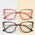New Fashion Ladies Luxury Design Cat Eye Eyeglasses Anti Blue TR90 Optical Frame Women Cateye Glasses