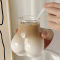 Hot Selling Products 2025 Unique Ass Shaped High Borosilicate Glass Ware Cups BPA Free Hand Blown Fancy Cocktail Glasses