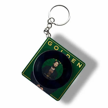 KPOP J-Hope Jimin V Solo Album Golden Rotatable CD Acrylic Keychain Jin V Action Stand Figure 10CM Display Model Pendant Gifts