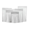 Hot Sale White Kraft Paper Stand up Pouch Inside Aluminum  With Zipper for Food Nuts Tea Coffee