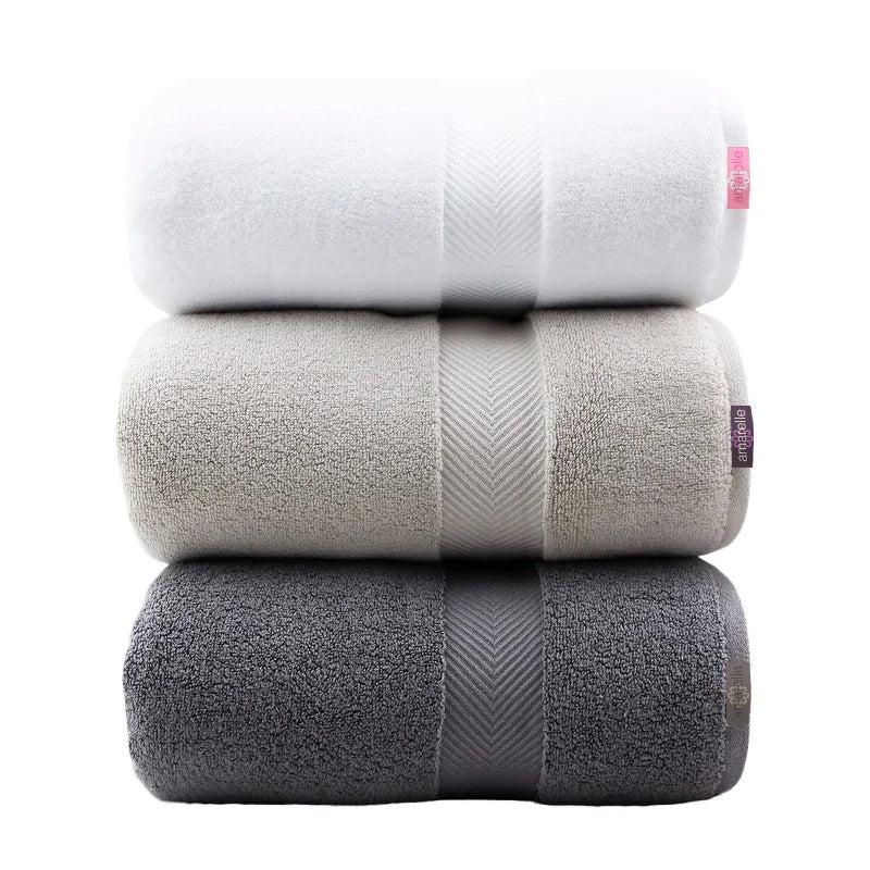 Luxury 100% Cotton Quick-Drying Towel Solid Color Embroidered Pattern Simple Fashionable Design for Home Hotel Golf Bathroom Use