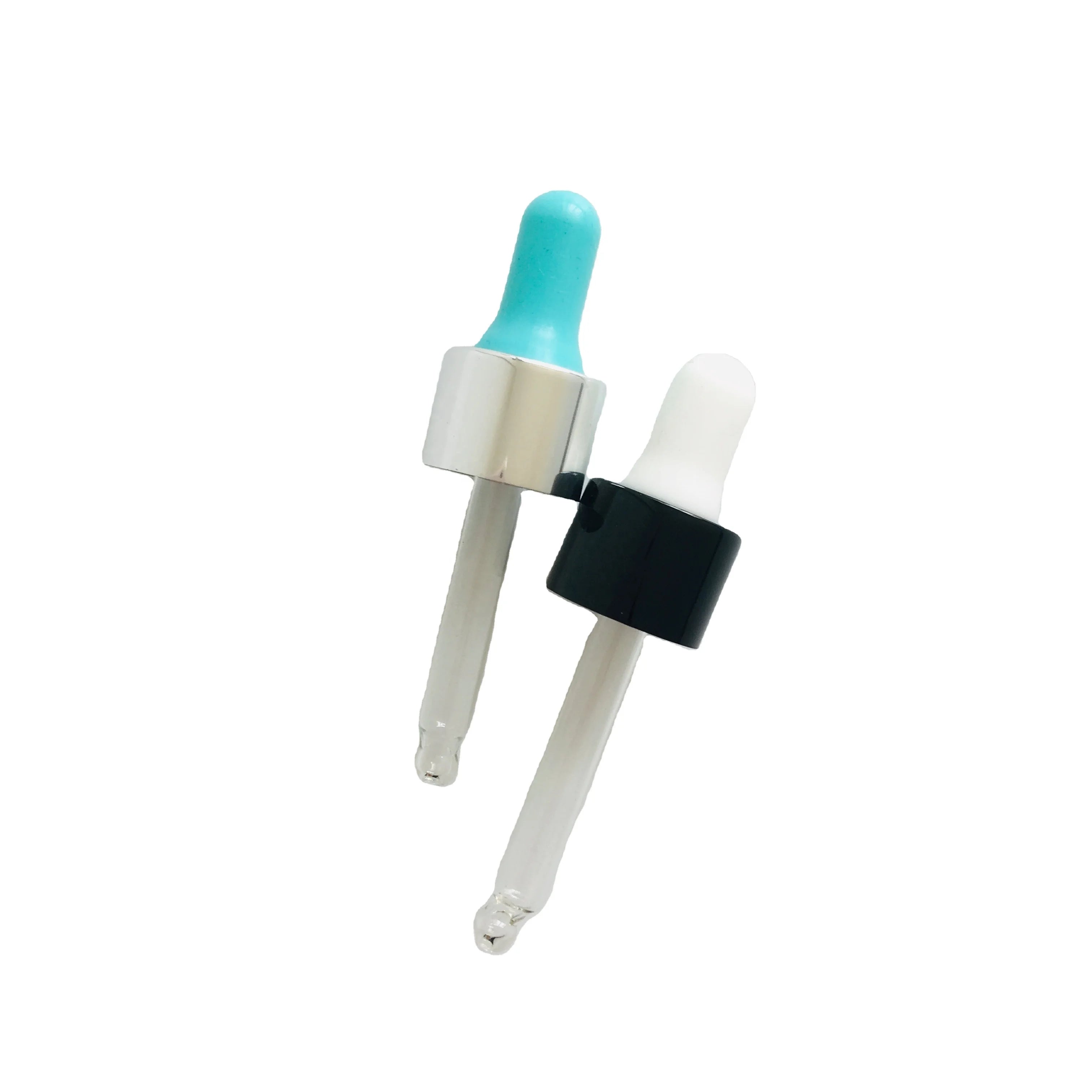 20/410 Shiny Black Aluminum-Plastic Non Spill Bottle Stopper with Customizable Logo and Custom Brand for Rectangle Glass Bottles