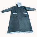 Reversible Soft Plush Sherpa Fleece Wearable Blanket Hoodie Fleece Hug Hoodie Blanket