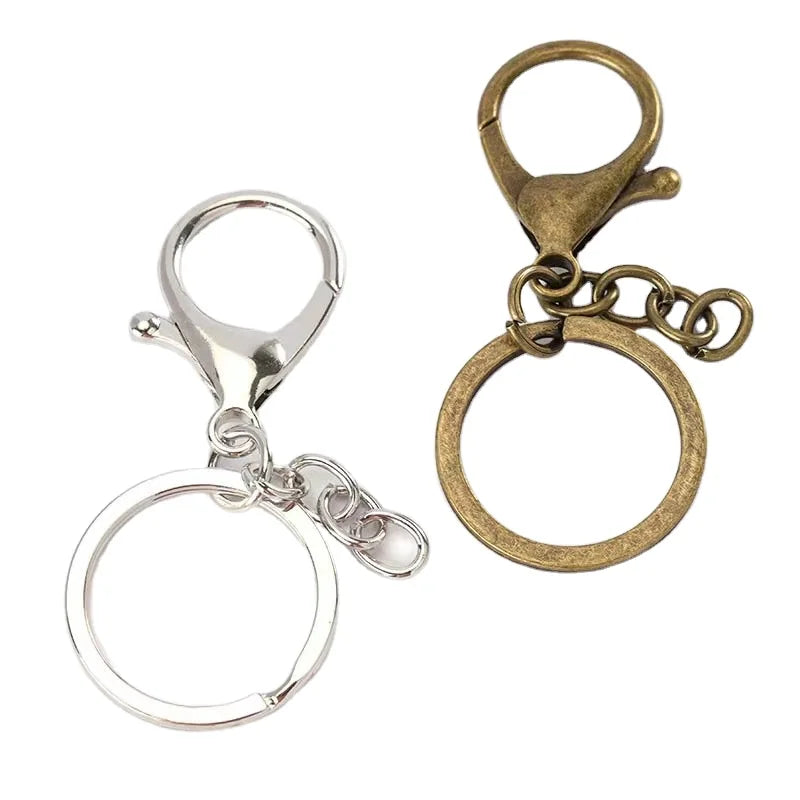 Wholesale Bulk Sixty-Five Millimeter Lobster Claw Clasp Keychain Set Three Piece Thick Buckle Plated Jewelry Findings Components
