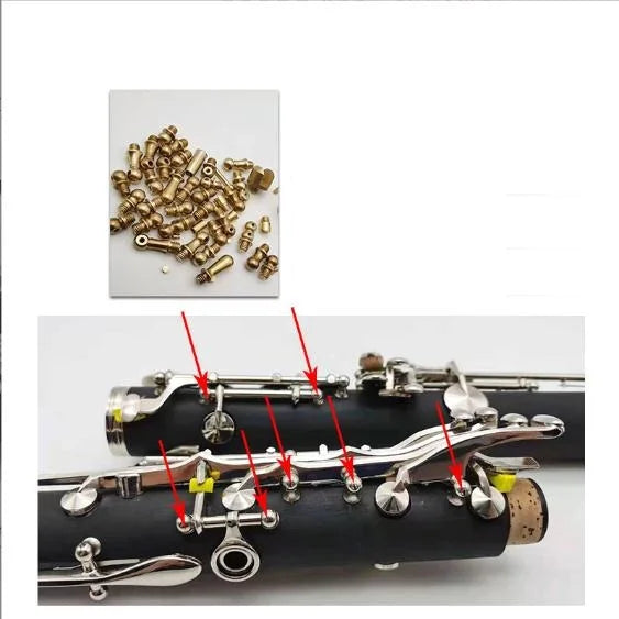 Bb Clarinet Key Post Copper Mouth Key Clip Reed Nail Treble Mouth Instrument Clarinet Brass Fittings Set