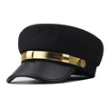 Beret Women's Autumn Winter Small Short Side Sir Cap Metal Octagonal Hat British Retro Painter Hat Winter Beret Cap