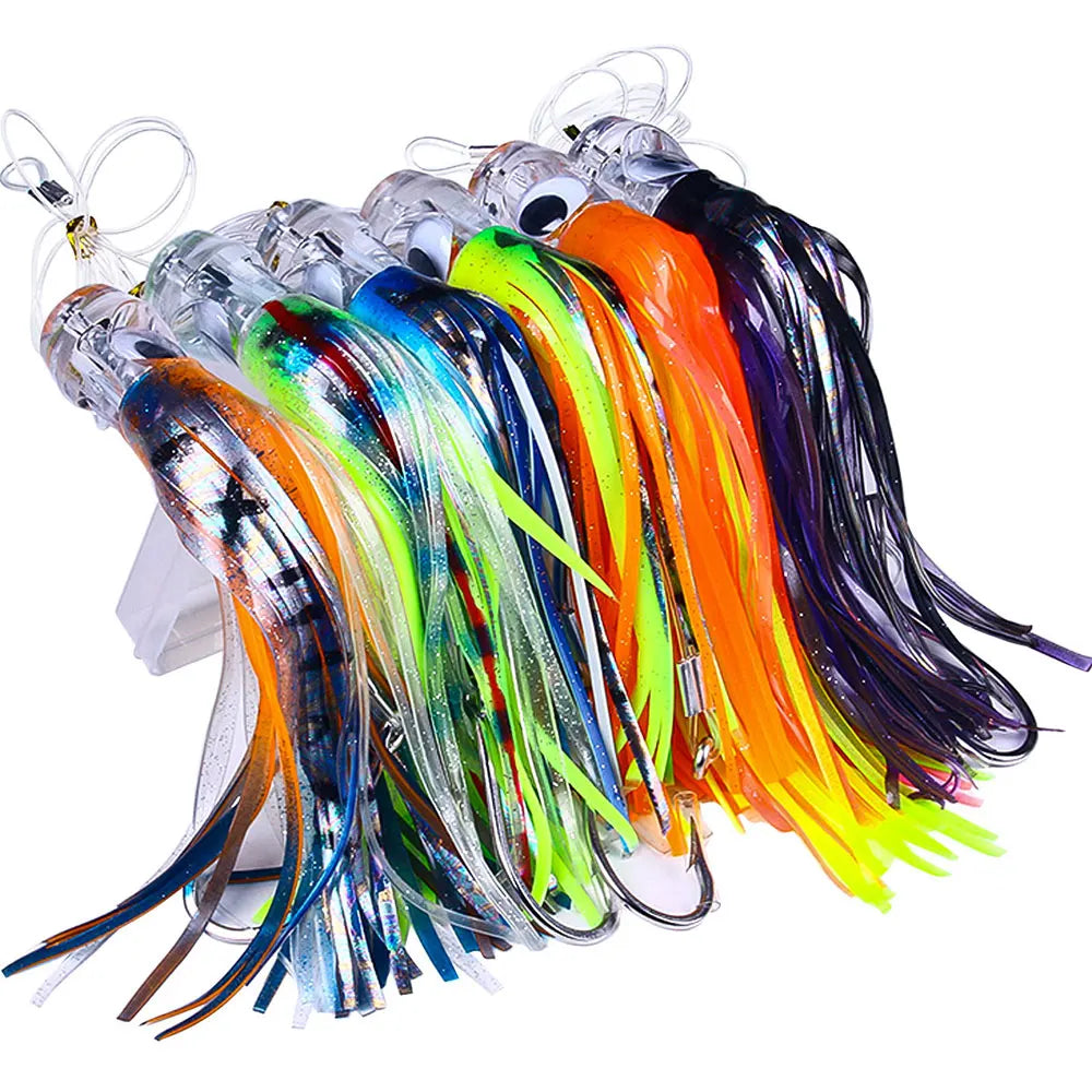 Wholesale SB088 22cm 100g Saltwater Deep Sea Trolling Big Game Octopus Squid Silicone Skirts Fishing Lures for Marlin Tuna MegaBDM