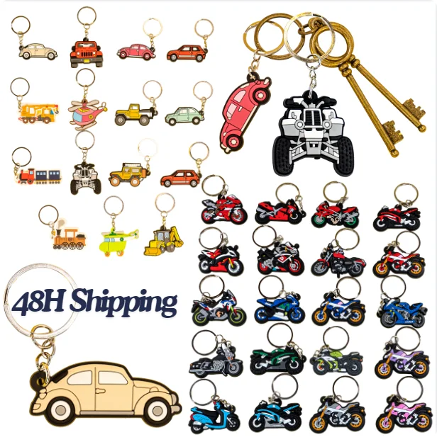 Custom Sport Boy 2D Soft Pvc Keychain Personalized Customized Key Chain Gift Keyring Motorcycle Soft Rubber Keychains