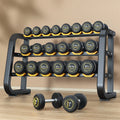Wholesale Customized Mancuernas 2.5-30kg Rubber Steel Dumbbell Set