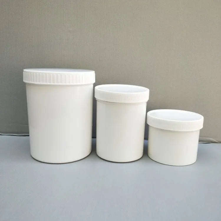 White PET Wide Mouth Jars Ink Tank Cosmetic Packaging Thick PET Plastic Cream with Plastic Lid Plastic Jar