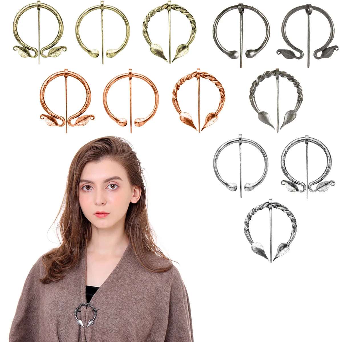 Cloak Clasp Cloak Pin Shawl Pin Scarf Pin Sweater Clip Brooch for Women Cardigan