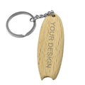 Wholesale Souvenir Sublimation Blanks Key Chain Plain Custom Logo Print Wood Keychain for Engraving Surfboard Wooden Keychain