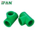 IFAN Reliable Supplier DIN 8077/8078 Green Plastic PPR Pipe Fitting PPR Pipe Tee for Water Supply