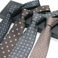 Wholesale Classic Woven Jacquard Polyester Formal Mens Neck Ties with Floral and Striped Patterns
