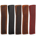 Vintage Handmade Stitching Crazy Horse Leather Pen Case Personalized Custom Single Genuine Leather Pencil Pouch