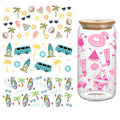 Custom 16oz Uv Cup Wraps Wholesale Uv Cup Wrap Transfers Designs Cup Wrap Transfers for 16oz Glass Can