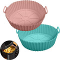 Air Fryer Liner Baking Trays Custom Box Packing Logo Embossed Debossed Eco Material Air Fryer Silicone Tray