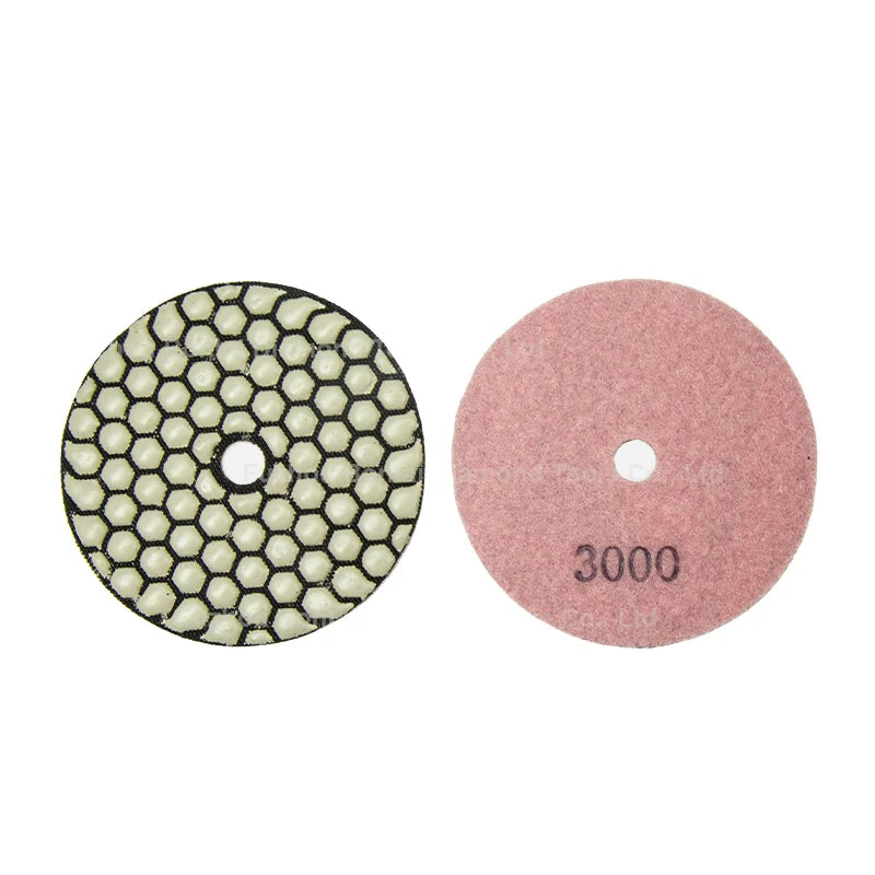 4" 100mm Resin Bond Diamond Fine Abrasive Floor Polishing Buffing Pads Grit#50 Dry Use Marble OEM Customizable OUDU