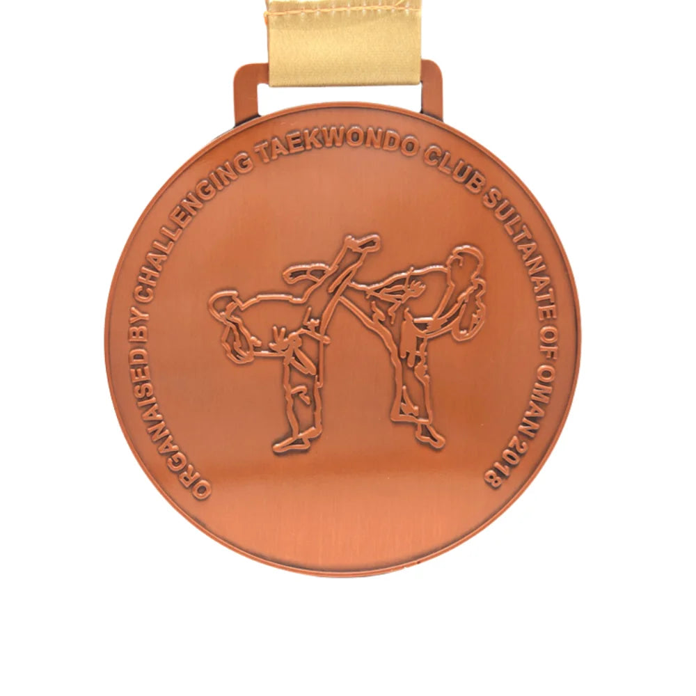 Cheap Custom Taekwondo Medal Maker Karate Copper Medallion 3d Custom logo Design Blank Insert Medal