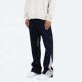 Oem Manufacturer Custom Logo Loose Splash Paint Track Pants Flared Men Sweatpants