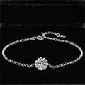 Sweet and Versatile Hexagram Snowflake S925 Sterling Silver Vvs D Color 1CT Moissanite Bracelet for Women